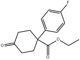 에틸1-(4-플루오로페닐)-4-옥소시클로헥산카르복실레이트 구조식 이미지