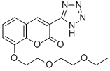 2H-1-Benzopyran-2-one, 8-(2-(2-ethoxyethoxy)ethoxy)-3-(1H-tetrazol-5-y l)- 구조식 이미지