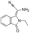 Acetonitrile, amino(2-ethyl-2,3-dihydro-3-oxo-1H-isoindol-1-ylidene)-, (2E)- (9CI) 구조식 이미지