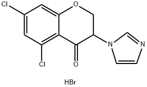 4H-1-Benzopyran-4-one,  5,7-dichloro-2,3-dihydro-3-(1H-imidazol-1-yl)-,  monohydrobromide  (9CI) 구조식 이미지
