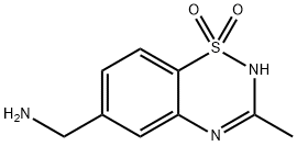 6-(Aminomethyl)-3-methyl-1,2,4-benzothiadiazine-1,1-dioxide hydrochlor ide 구조식 이미지