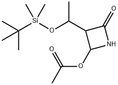 아세트산3-[1-(tert-부틸디메틸실록시)에틸]-2-옥소아제티딘-4-일에스테르 구조식 이미지