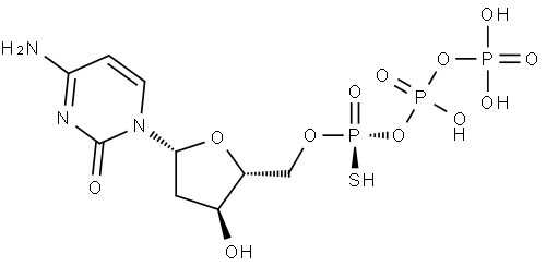 2'-DEOXYCYTIDINE-5'-O-(1-THIOTRIPHOSPHATE), RP-ISOMER SODIUM SALT Structure