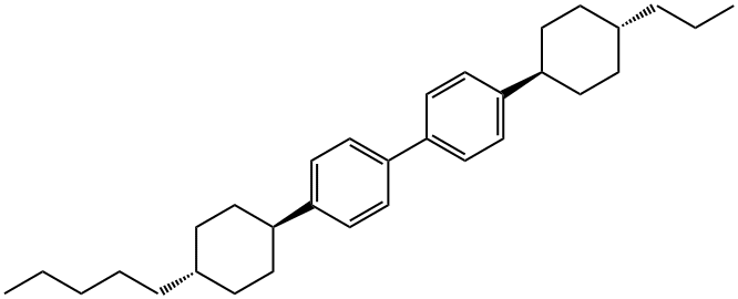 [trans(trans)]-4-(4-pentylcyclohexyl)-4'-(4-propylcyclohexyl)biphenyl Structure