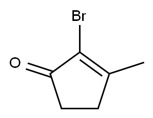 2-브로모-3-메틸-2-사이클로펜텐-1-온 구조식 이미지