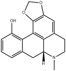 1,2-메틸렌디옥시-11-히드록시아포르핀 구조식 이미지