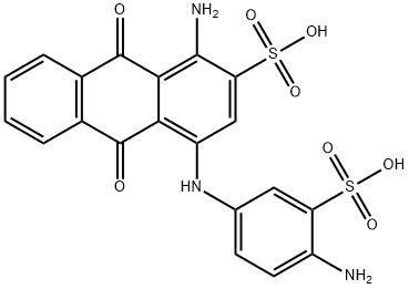 1-amino-4-(4-amino-3-sulphoanilino)-9,10-dihydro-9,10-dioxoanthracene-2-sulphonic acid Structure