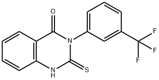 2-Thioxo-3-(3-(trifluoromethyl)phenyl)-2,3-dihydro-4(1H)-quinazolinone 구조식 이미지