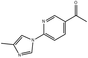 Ethanone, 1-[6-(4-methyl-1H-imidazol-1-yl)-3-pyridinyl]- (9CI) 구조식 이미지