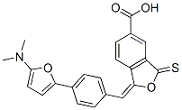 5-Isobenzofurancarboxylic  acid,  1-[[4-[5-(dimethylamino)-2-furanyl]phenyl]methylene]-1,3-dihydro-3-thioxo- 구조식 이미지