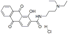 2-Anthracenecarboxamide, N-(3-(diethylamino)propyl)-9,10-dihydro-1-hyd roxy-9,10-dioxo-, monohydrochloride Structure