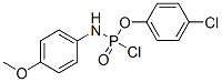 N-(4-Methoxyphenyl)amidochloridophosphoric acid 4-chlorophenyl ester Structure