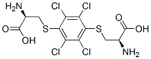 (2R)-2-amino-3-[4-[(2R)-2-amino-2-carboxy-ethyl]sulfanyl-2,3,5,6-tetra chloro-phenyl]sulfanyl-propanoic acid 구조식 이미지