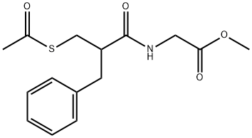 N-[2-[(Acetylthio)methyl]-1-oxo-3-phenylpropyl]glycine Methyl Ester 구조식 이미지