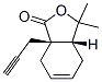 1(3H)-Isobenzofuranone,3a,4,7,7a-tetrahydro-3,3-dimethyl-7a-(2-propynyl)-,(3aR,7aR)-(9CI) Structure