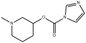 1H-Imidazole-1-carboxylicacid,1-methyl-3-piperidinylester(9CI) 구조식 이미지