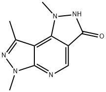 1,6,8-TRIMETHYL-1,2,3,6-TETRAHYDRODIPYRAZOLO[3,4-B:3,4-D]PYRIDIN-3-ONE 구조식 이미지