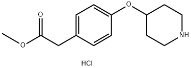 Methyl 2-[4-(4-piperidinyloxy)phenyl]acetatehydrochloride Structure