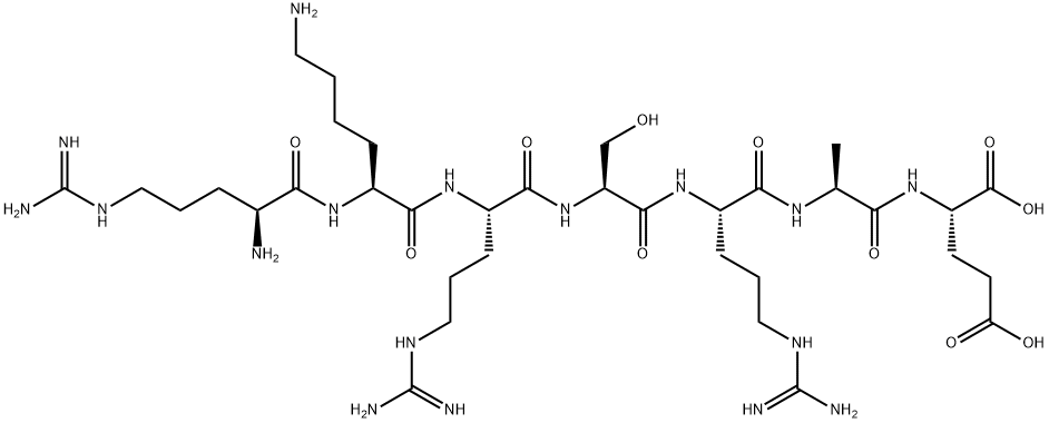 H-ARG-LYS-ARG-SER-ARG-ALA-GLU-OH Structure