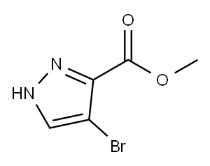 1H-Pyrazole-3-carboxylic acid, 4-bromo-, methyl ester 구조식 이미지