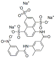 trisodium 8-[[4-methyl-3-[(3-nitrobenzoyl)amino]benzoyl]amino]naphthalene-1,3,5-trisulphonate 구조식 이미지
