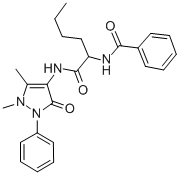 BENZAMIDE, N-(1-(ANTIPYRINYLCARBAMOYL)PENTYL)- Structure