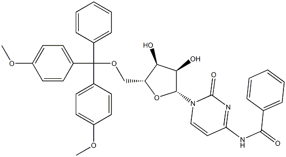 N4-BENZOYL-5'-O-DMT-CYTIDINE 구조식 이미지