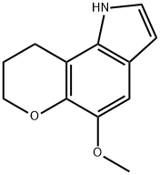 1,7,8,9-테트라하이드로-5-메톡시피라노(2,3-g)인돌 구조식 이미지
