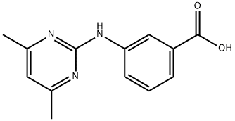 3-[(4,6-DIMETHYLPYRIMIDIN-2-YL)AMINO]BENZOICACID
 Structure