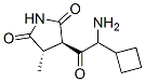 2,5-Pyrrolidinedione, 3-(aminocyclobutylacetyl)-4-methyl-, (3R,4S)- (9CI) Structure