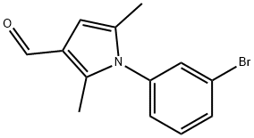 1-(3-BROMOPHENYL)-2,5-DIMETHYL-1H-PYRROLE-3-CARBALDEHYDE 구조식 이미지