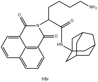 1H-Benz(de)isoquinoline-2(3H)-acetamide, alpha-(4-aminobutyl)-1,3-diox o-N-tricyclo(3.3.1.1(3,7))dec-1-yl-, monohydrobromide Structure