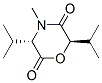 2,5-Morpholinedione,4-methyl-3,6-bis(1-methylethyl)-,(3S,6R)-(9CI) 구조식 이미지