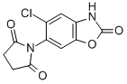 1-(5-Chloro-2,3-dihydro-2-oxo-6-benzoxazolyl)-2,5-pyrrolidinedione 구조식 이미지