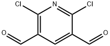2,6-디클로로-3,5-피리딘디카르브알데히드 구조식 이미지