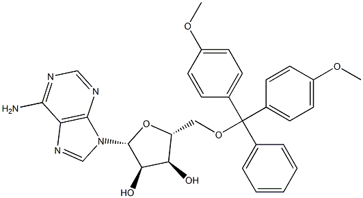 5'-O-(4,4'-DIMETHOXYTRITYL)ADENOSINE 구조식 이미지