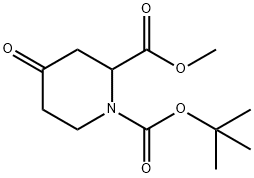 4-옥소-1,2-피페리딘디카르복실산1-(tert-부틸)2-메틸에스테르 구조식 이미지