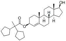 androst-4-ene-3 beta,17 beta-diol dicyclopentylpropionate 구조식 이미지