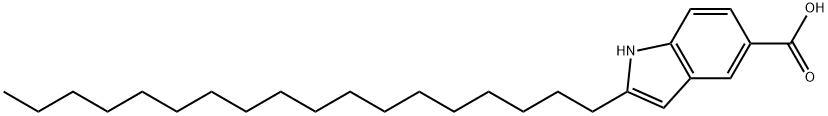 2-n-octadecylindole-5-carboxylic acid 구조식 이미지
