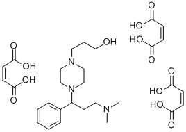 1-Piperazinepropanol, 4-(3-(dimethylamino)-1-phenylpropyl)-, (Z)-2-but enedioate (1:3) 구조식 이미지