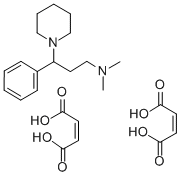 1-피페리딘프로판아민,N,N-디메틸-감마-페닐-,(Z)-2-부텐디오에이트e(1:2) 구조식 이미지