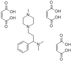 1-Piperazinepropanamine, alpha-phenyl-N,N,4-trimethyl-, (Z)-2-butenedi oate (1:3) Structure