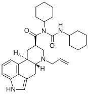(8-beta)-N-Cyclohexyl-N-((cyclohexylamino)carbonyl)-6-(2-propenyl)ergo line-8-carboxamide 구조식 이미지