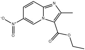 2-METHYL-6-NITRO-IMIDAZO[1,2-A]PYRIDINE-3-CARBOXYLIC ACID ETHYL ESTER 구조식 이미지