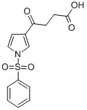 4-OXO-4-[1-(PHENYLSULFONYL)-1H-PYRROL-3-YL]BUTANOIC ACID 구조식 이미지