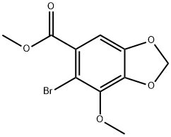 6-BROMO-7-METHOXY-BENZO[1,3]DIOXOLE-5-CARBOXYLIC ACID METHYL ESTER 구조식 이미지