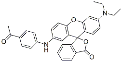 2'-[(4-acetylphenyl)amino]-6'-(diethylamino)spiro[isobenzofuran-1[3H]-9'[9H]-xanthene]-3-one Structure