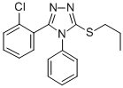 3-(2-Chlorophenyl)-4-phenyl-5-(propylthio)-4H-1,2,4-triazole 구조식 이미지
