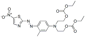 N,N-Bis[2-(ethoxycarbonyloxy)ethyl]-3-methyl-4-(5-nitrothiazol-2-ylazo)aniline 구조식 이미지