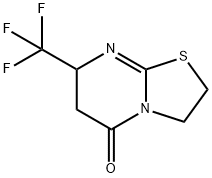 5-Oxo-7-trifluoromethyl-2,3,6,7-tetrahydro-5H-thiazolo(3,2-a)pyrimidin e 구조식 이미지